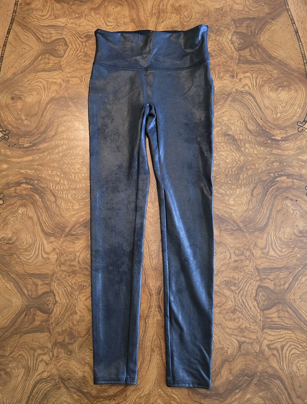 Spanx Assets Red Hot Label Faux Leather Leggings Black Womens size Medium